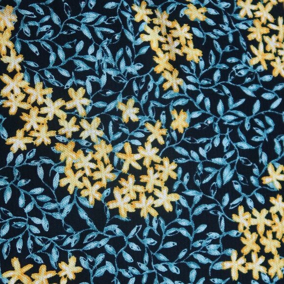 ZARA Basic Floral Ruffle Sleeve Mini Dress Blue Yellow Medium - Picture 13 of 14